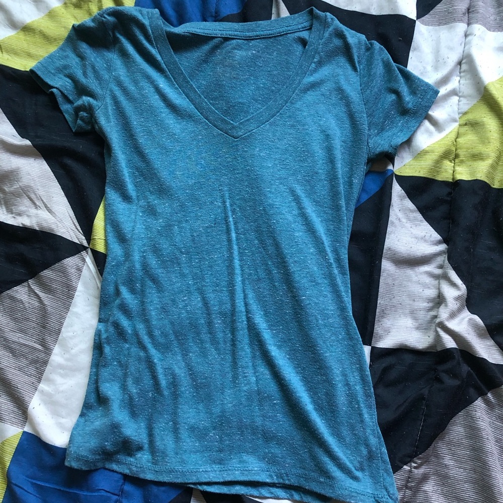 Deep blue v neck
